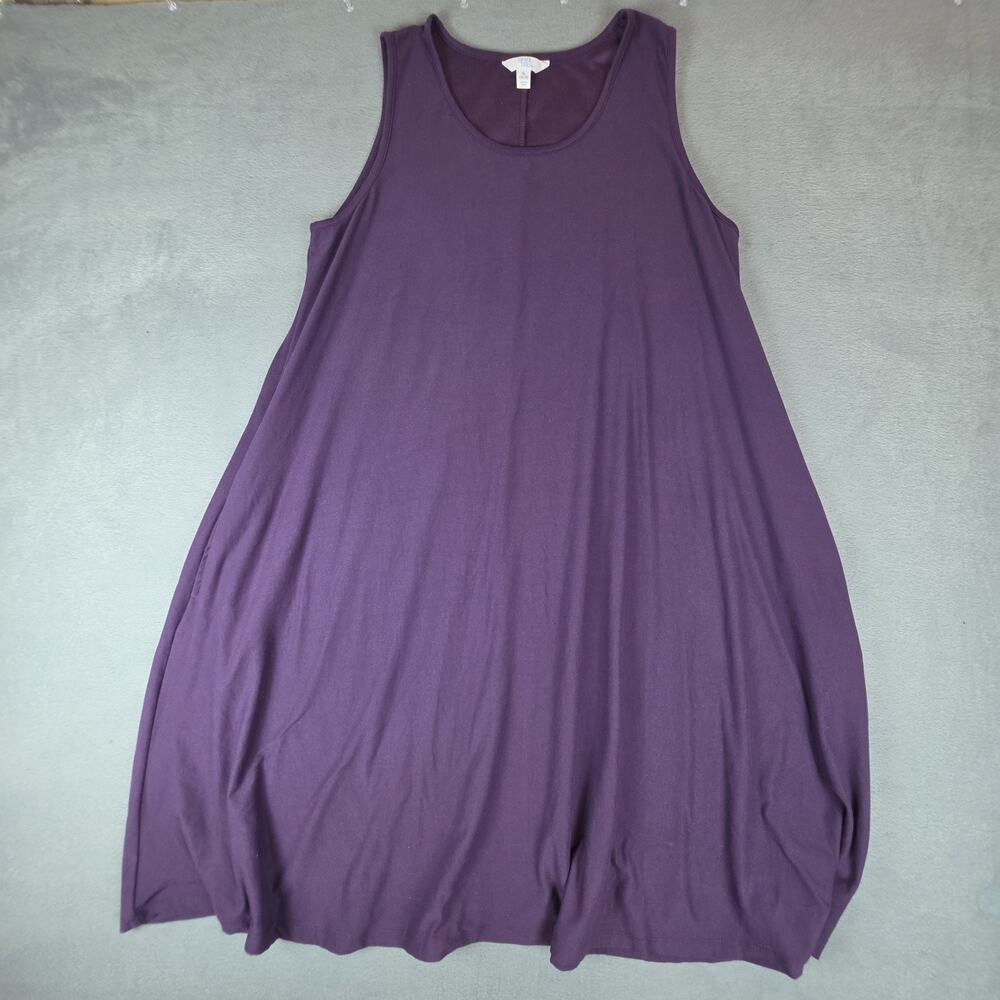 Time and Tru XL 16-18 Purple Pearl Sleeveless Swing Dress Womens Plus Size